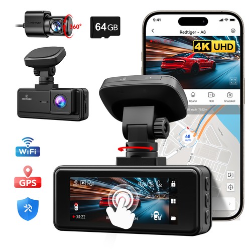 Redtiger dash cam front and - redtiger, 4k